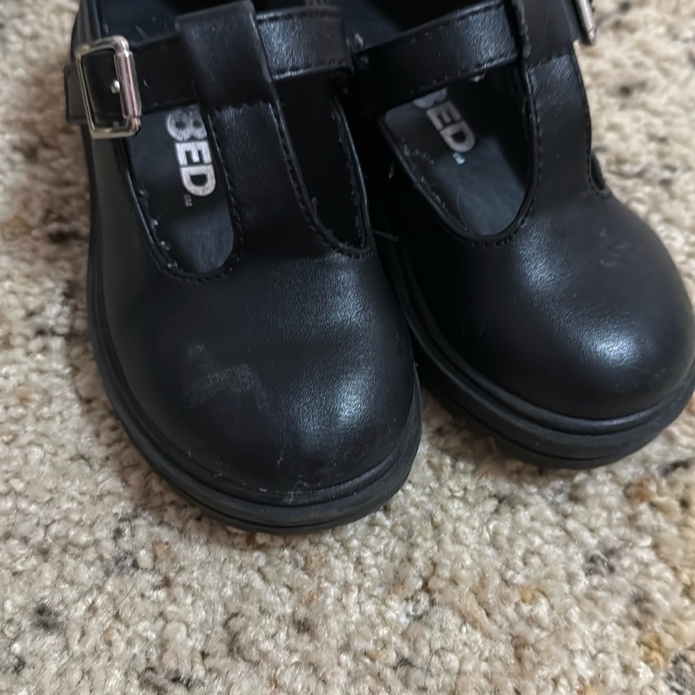 Not Rated Black Dress Shoes with T-Strap Design